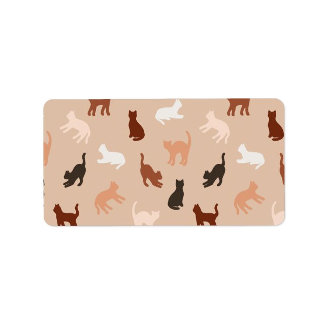 Etiqueta Silhute de gato (Frente)