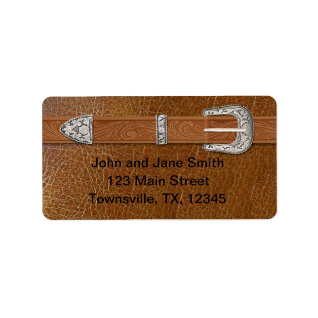 Etiqueta Silver Buckle e Couro (Frente)