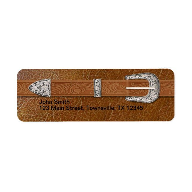 Etiqueta Silver Buckle e Couro (Frente)