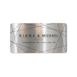 Etiqueta Silver Geométrico Metálico/Black ID648