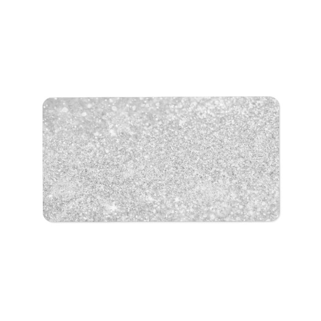 Etiqueta Silver Glitter Sparkley (Frente)