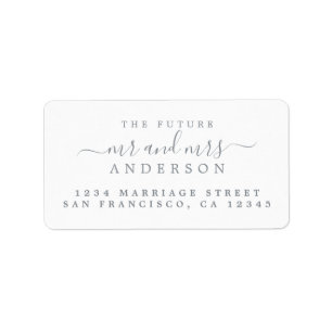 Etiqueta Silver Script Future Sr. Endereço da Sra. Return