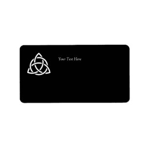 Etiqueta Símbolo Celtic Trinity Knot Triquetra Personalizad