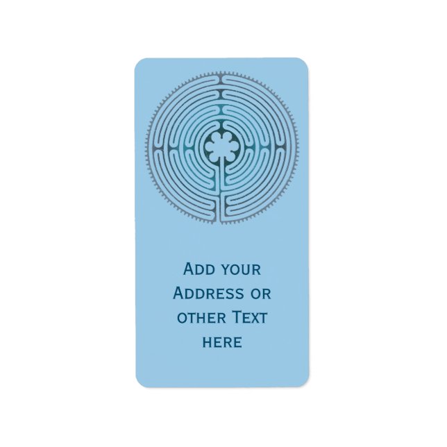 Etiqueta Símbolo de Geometria Sagrado - Chartres Labyrinth  (Frente)