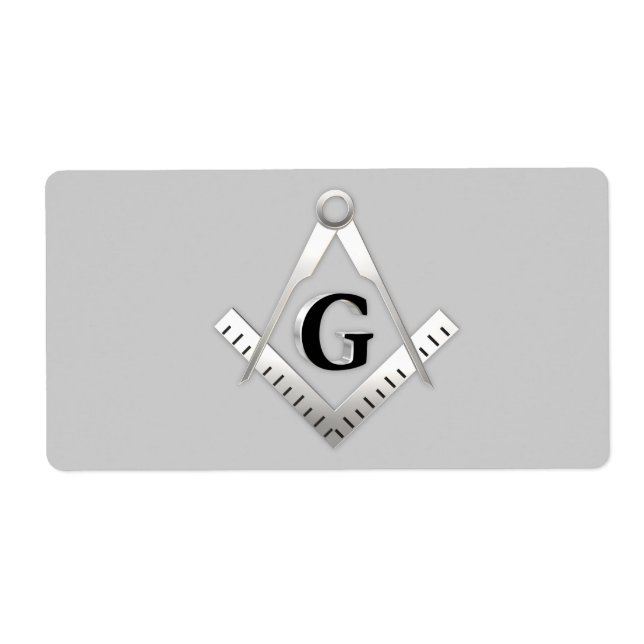 Etiqueta Símbolo de maçonaria (Frente)