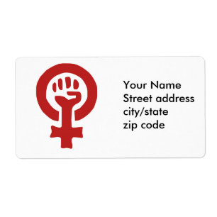 Etiqueta Símbolo Feminismo Vermelho