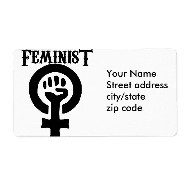 Etiqueta Símbolo Feminista (Frente)