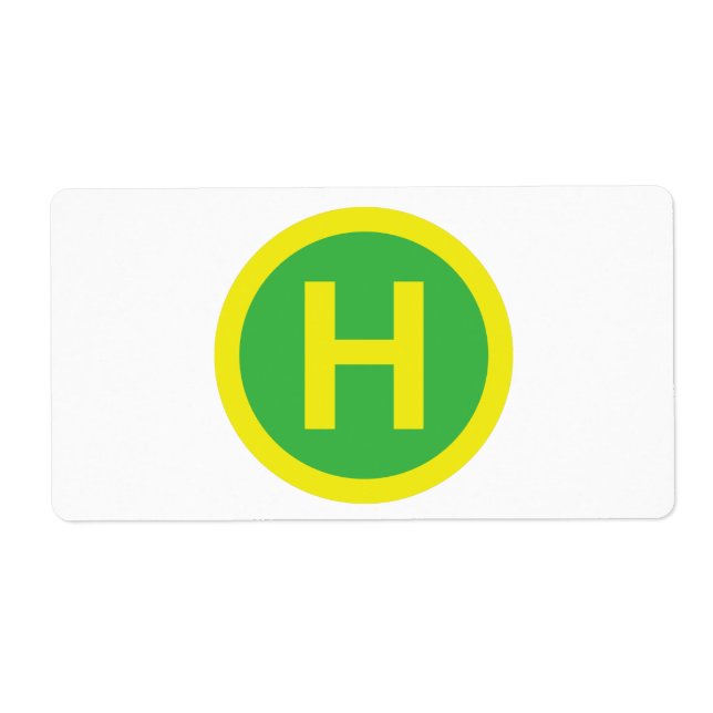 Etiqueta Símbolo Helipad (Frente)