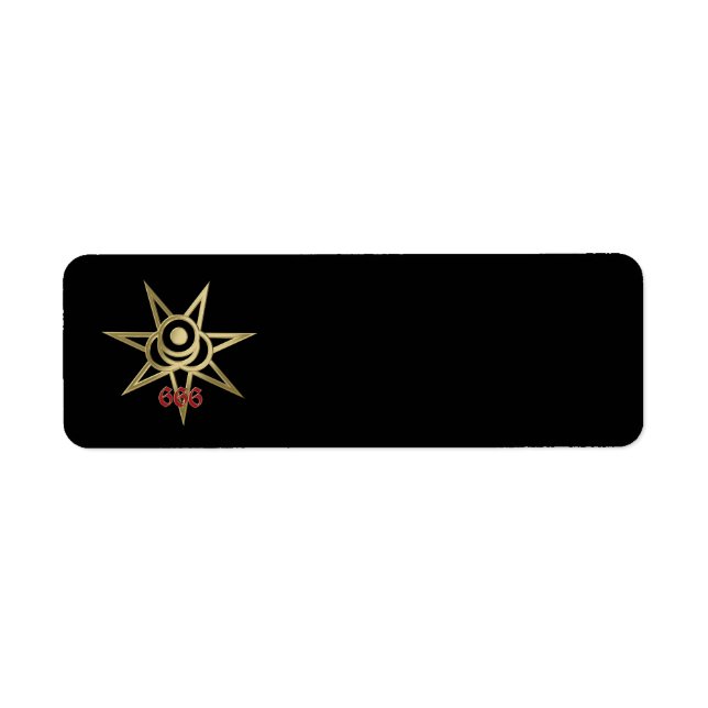 Etiqueta Símbolo oculto septagram (Frente)