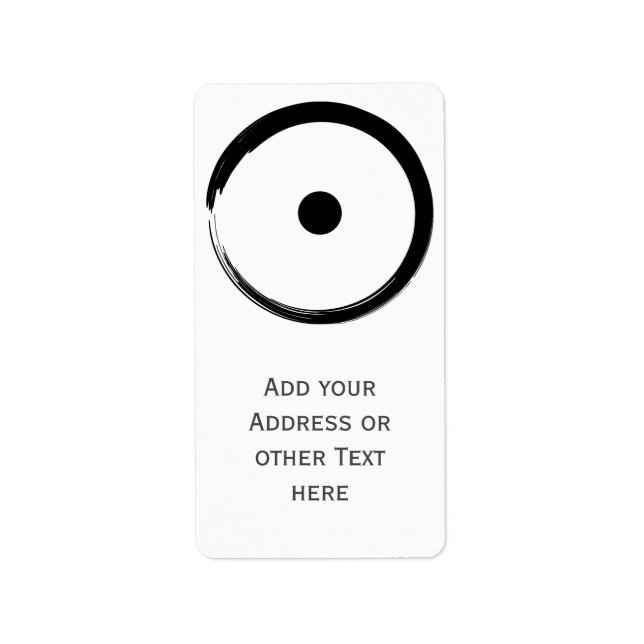 Etiqueta Símbolo solar astrológico - Círculo Zen Budista 1 (Frente)