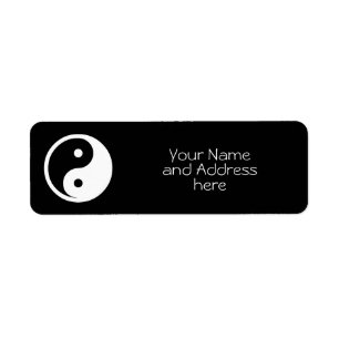 Etiqueta Símbolo Yin Yang - tatuagem sólida design 2