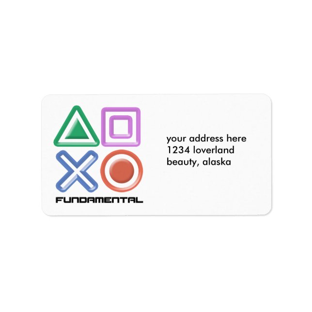 Etiqueta Símbolos de Jogos Fundamentais (Frente)