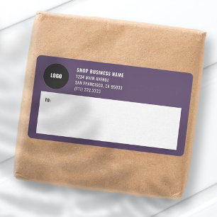 Etiqueta Simple Business Logo Mailing Shipping Labels