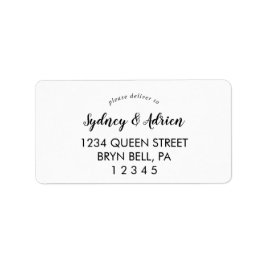 Etiqueta Simple Calligraphy Wedding Rsvp Address Label