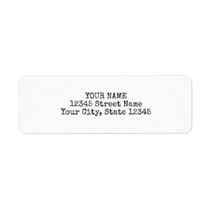 Etiqueta Simple minimalist typewriter typography font label