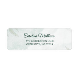 Etiqueta Simple Modern Floral Wedding Return Address
