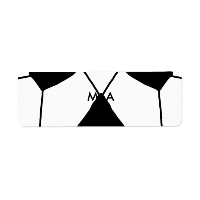 Etiqueta Simple monogram add your name letter man minimal t (Frente)