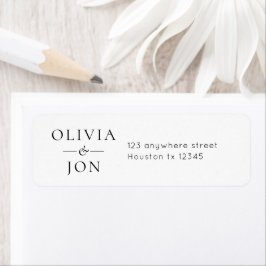 Etiqueta Simple Names and return address Wedding