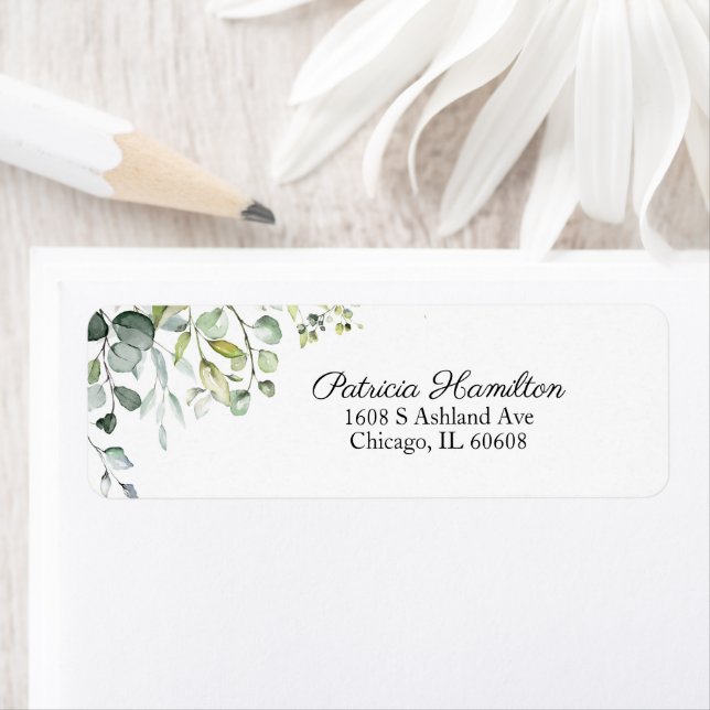 Etiqueta Simples Água-forte Eucalipto Verde Simples (Insitu)