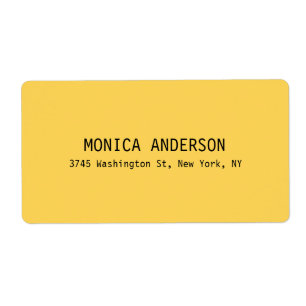 Etiqueta Simples Amarelo Profissional Contemporâneo Moderno