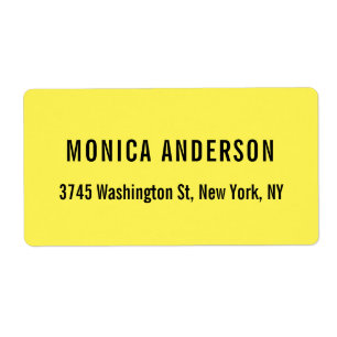 Etiqueta Simples Amarelo Simples Elegante - Único Profissio