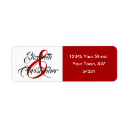 Etiqueta Simples Amplitude Vermelha de Natal Elegante