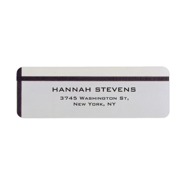 Etiqueta Simples Cinzas Simples Moderna Elegante (Frente)