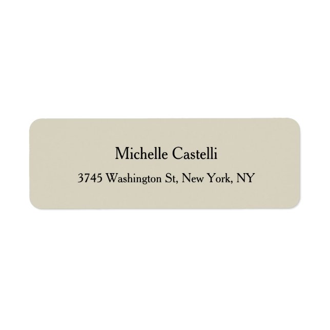 Etiqueta Simples clássico exclusivo profissional (Frente)