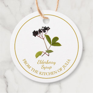 Etiqueta Simples de Amoranho Elderberry Xarope Han