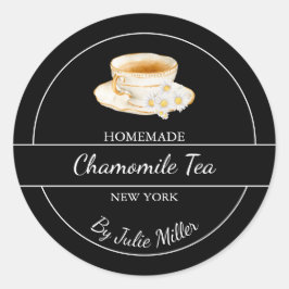 Etiqueta Simples de Chá Camomile Homemade
