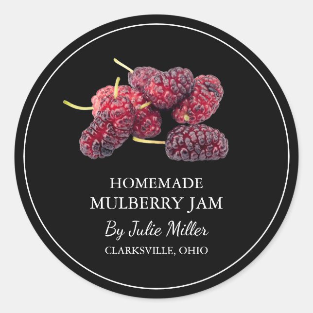 Etiqueta Simples de Emperramento de Mulberry (Frente)