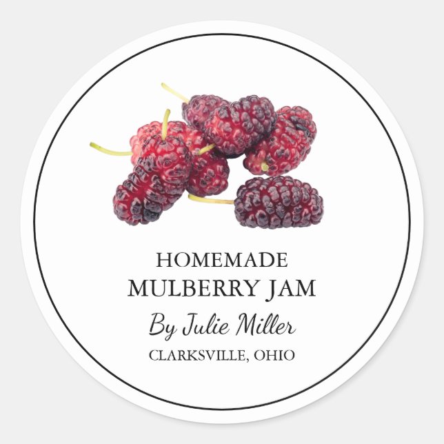 Etiqueta Simples de Emperramento de Mulberry (Frente)