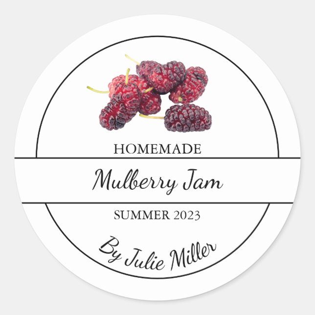 Etiqueta Simples de Emperramento de Mulberry (Frente)
