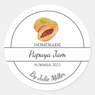 Etiqueta Simples de Emperramento de Papaya Homemad