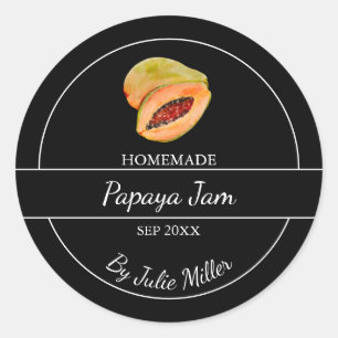 Etiqueta Simples de Emperramento de Papaya Homemad
