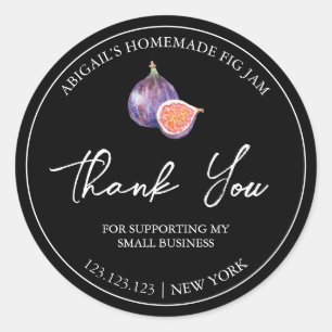 Etiqueta Simples de Fig Jam - Obrigado