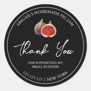 Etiqueta Simples de Fig Jam - Obrigado