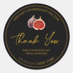 Etiqueta Simples de Fig Jam - Obrigado