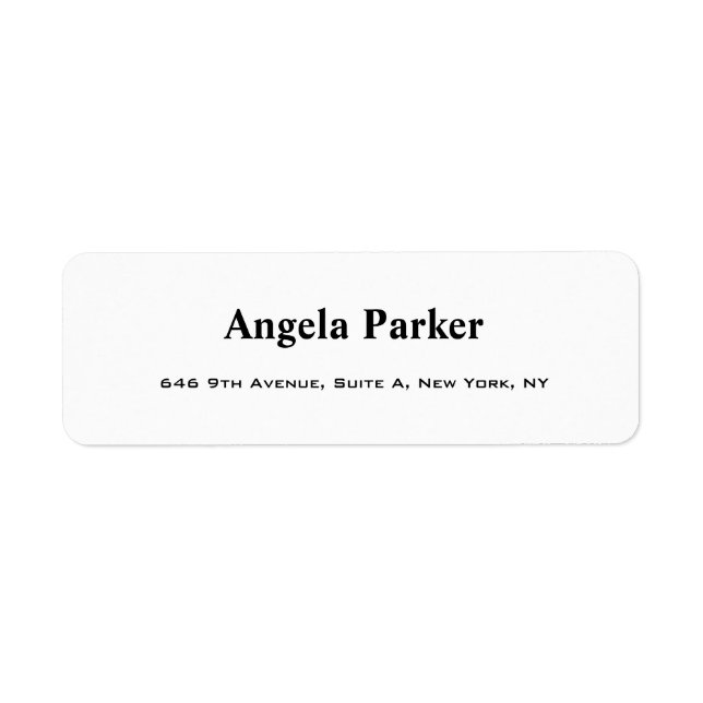 Etiqueta Simples e Branco Professional Moderno (Frente)