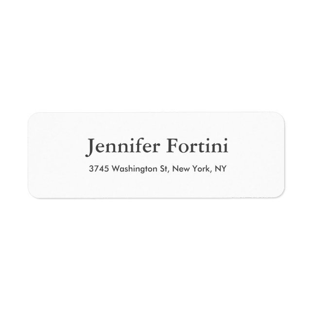 Etiqueta Simples e Elegante Simples (Frente)