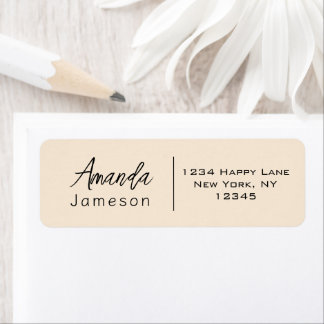 Etiqueta Simples e Limpo Casual Informal em Creme