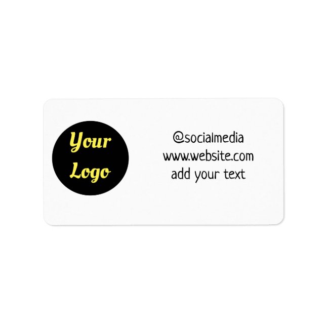 Etiqueta simples e minimamente personalizado adicione o end (Frente)