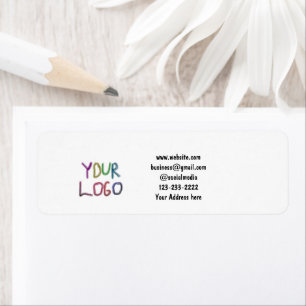 Etiqueta simples e mínimo adicione seu logotipo/design aqui