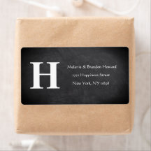 Simples Elegante Monograma Branco Branco Monograma