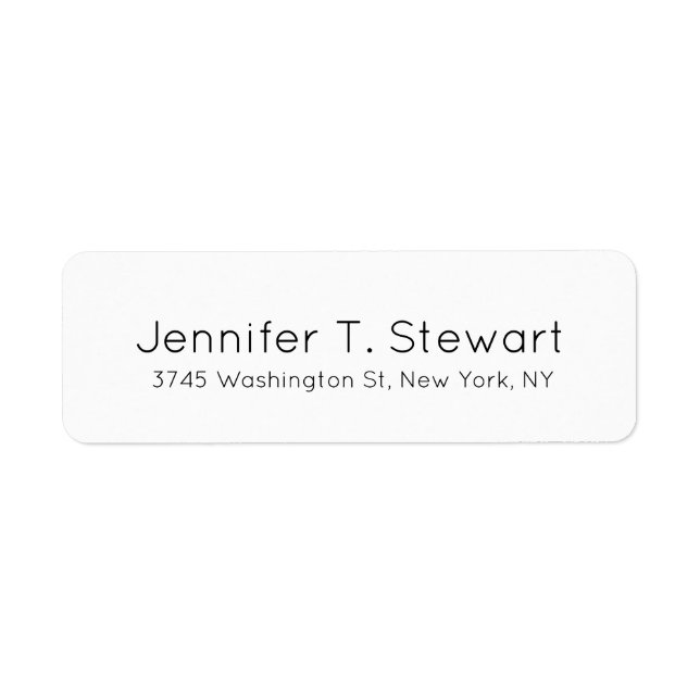 Etiqueta Simples elegante profissional branco (Frente)