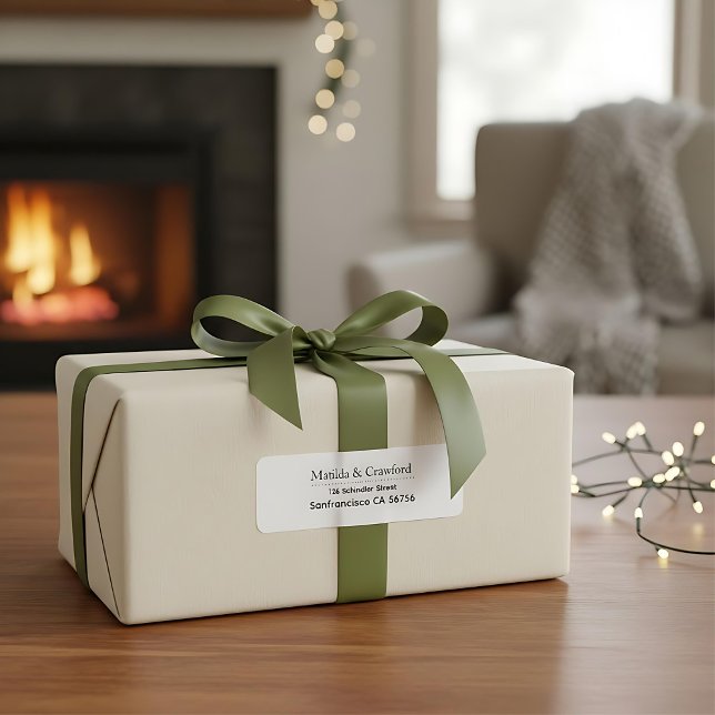 Etiqueta Simples endereço de retorno mínimo elegante para c (Criador carregado)