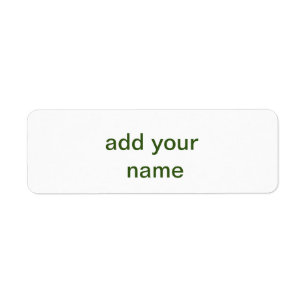 Etiqueta Simples minimal verde adicione seu texto nome foto
