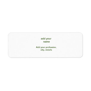 Etiqueta Simples minimal verde adicione seu texto nome foto