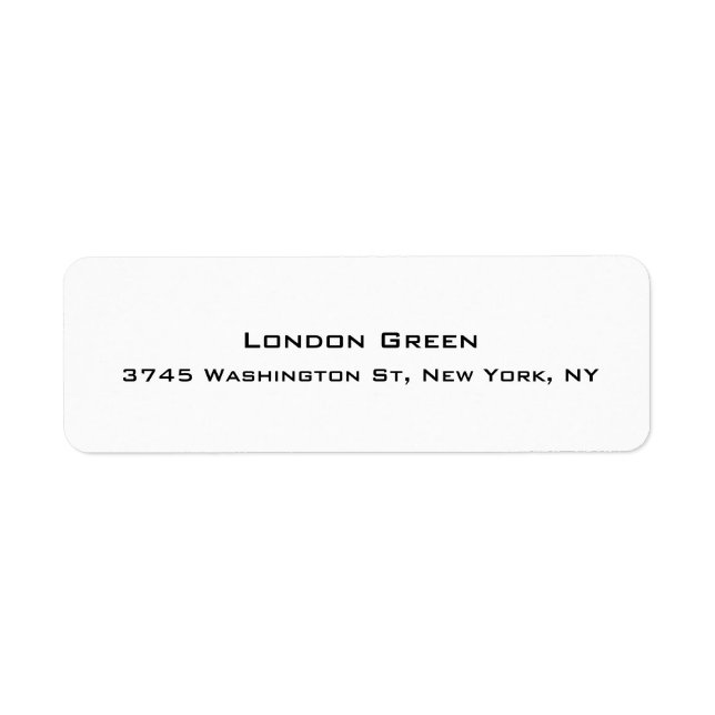 Etiqueta Simples Na moda profissional moderno - Branco (Frente)