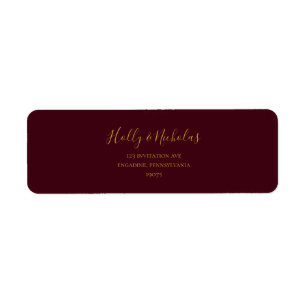 Etiqueta Simples Natal Elegante Red Return Address